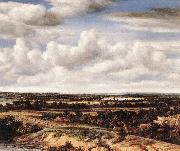 KONINCK, Philips Panorama View of Dunes and a River g oil on canvas
